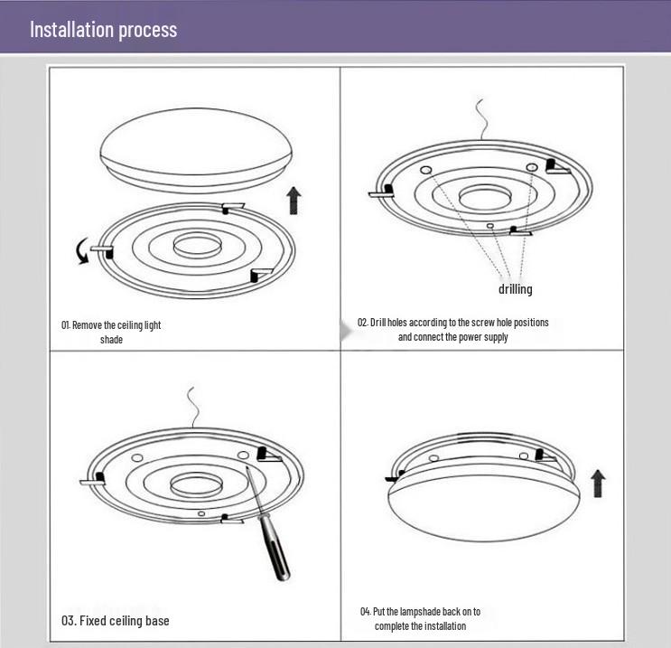 30cm Round LED Ceiling Light for Corridors, Bedrooms, Living Rooms, and Rental Spaces