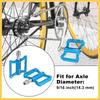 BULLSPANN Aluminum Alloy Rear Foot Flat Universal Compatible with Replacement Accessories Pegs, Pedals, Footrests, Replacement, Blue, 9/16" Axles,
