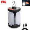 1-5PCS Camping Lantern LED Lamp with 6 Light Modes Ultra Bright LED Tent Lamp USB & Solar Rechargeable Hiking Lights for Fishing