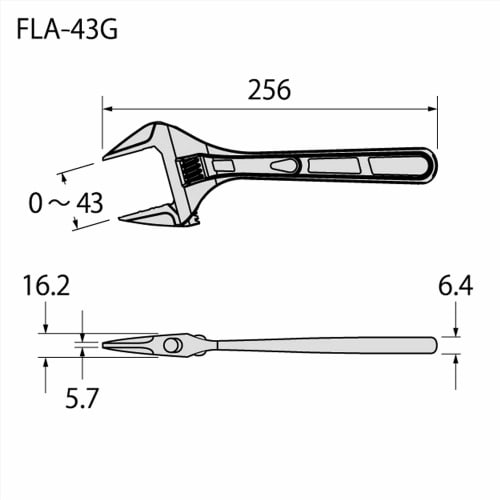 Fujiya Light Monkey 0-43mm (Lightweight, Wide Opening) FLA-43G-F