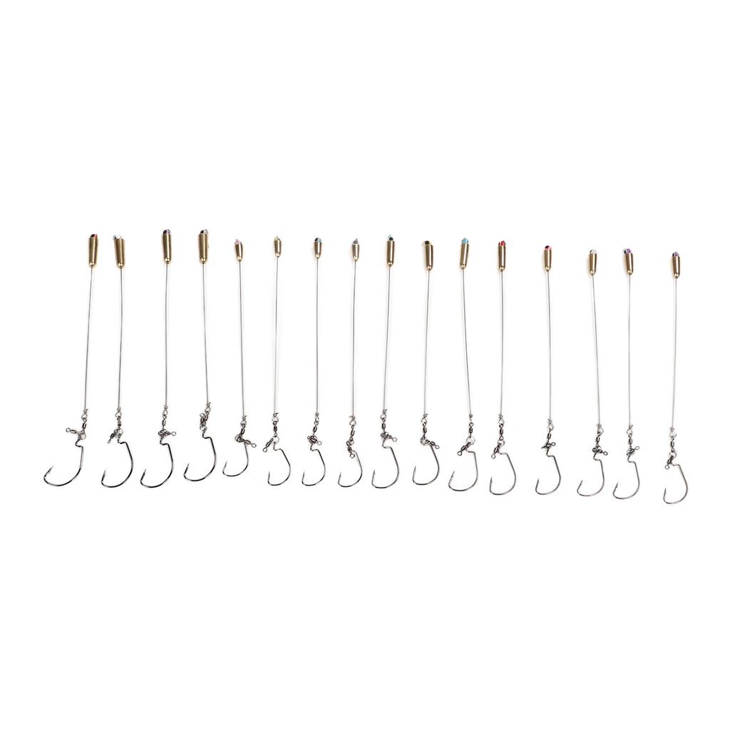 Fishing Rig Set with Weight Fish Eye Bead Robust Lightweight Corrosion Resisting Sea Fishing Barb Hook Rig Set