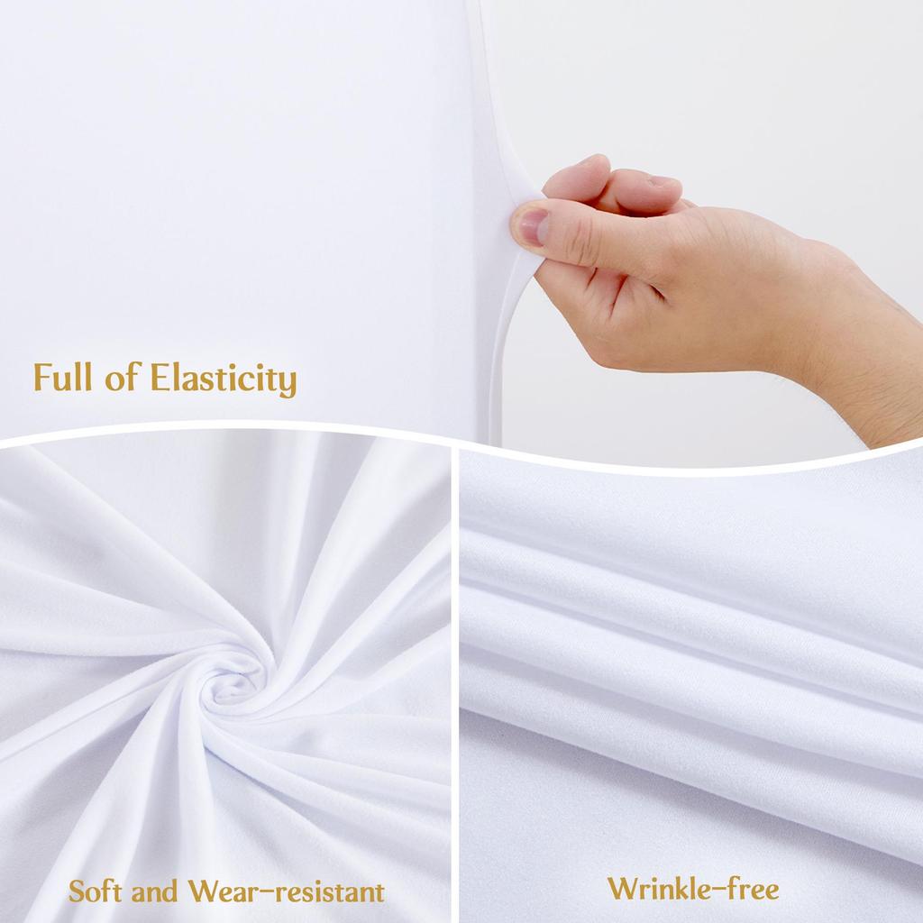 White Double-Sided Half-Round Cross Wedding Arch Kit for Party Decorations