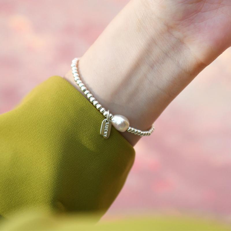 Bracelet Perles De Culture & Argent 925 Fait Main - Élégant Et Unique