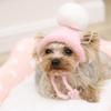 Schattige Zachte Pluizige Hond Fleece Hoed Warm Winddicht Hond Warmer Pom Hoeden Gebreide Huisdier Hoofddeksels Kat Hond Pet Hoed Nieuwjaar