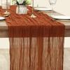 Table Runner Wrinkled Cloth Decorative Tulle Tablecloth Wedding Reception Party Home Restaurant Table Runner