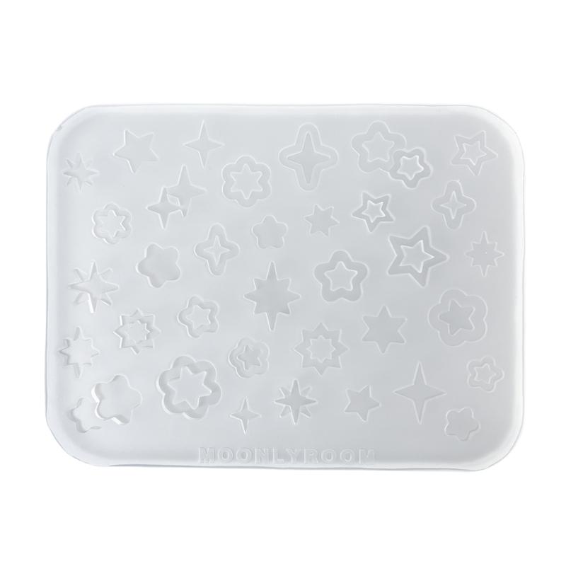 

Multifuntional Silicone Nail Art Templates Star Shape Pendant Molds for Stylish Manicures Star Theme Nail Decorations 1