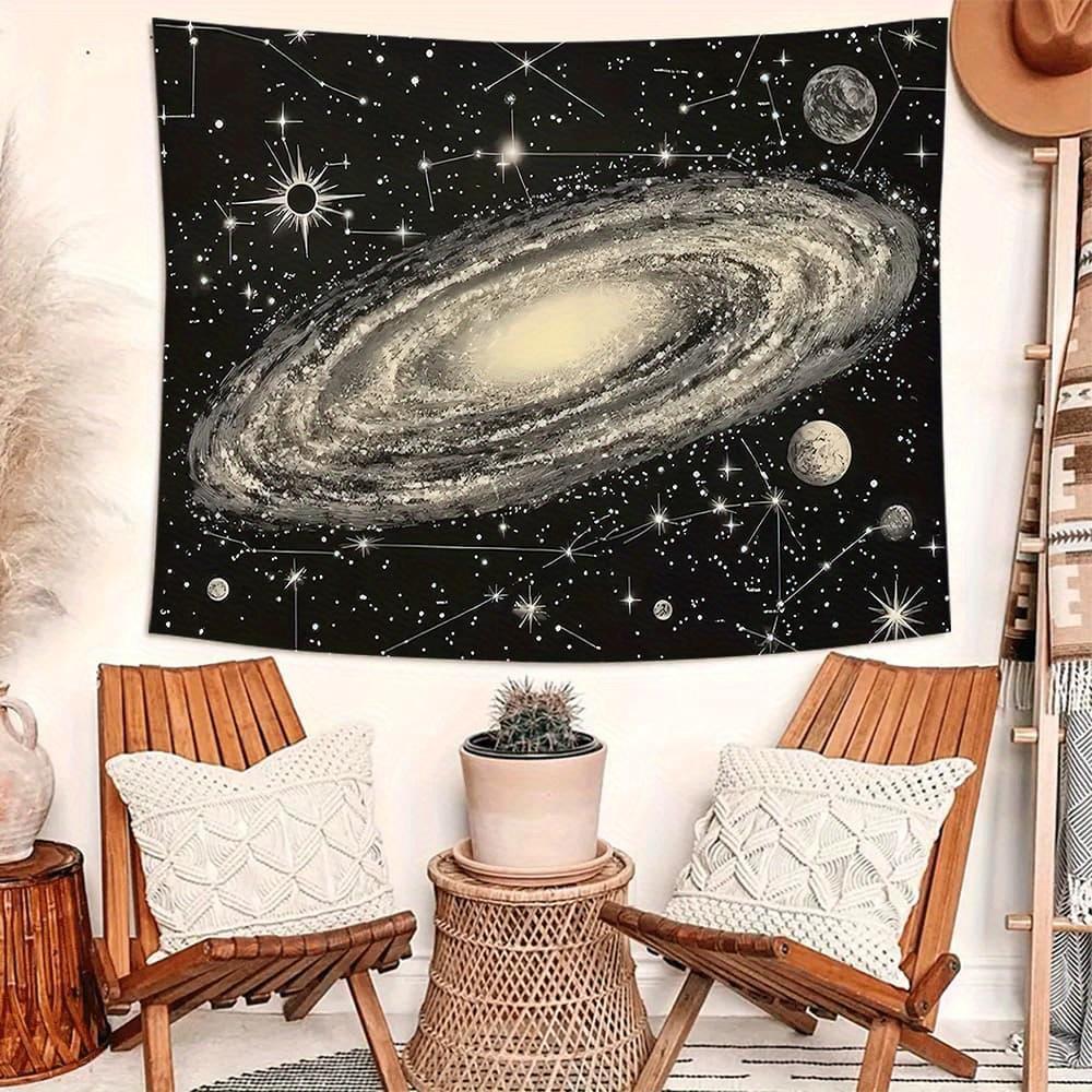 1 Galaxy Constellation Space Tapestry Single Sided 2D Print Mystical Wall Hanging Home Living Room Bedroom Dorm Room Cosmic Gift