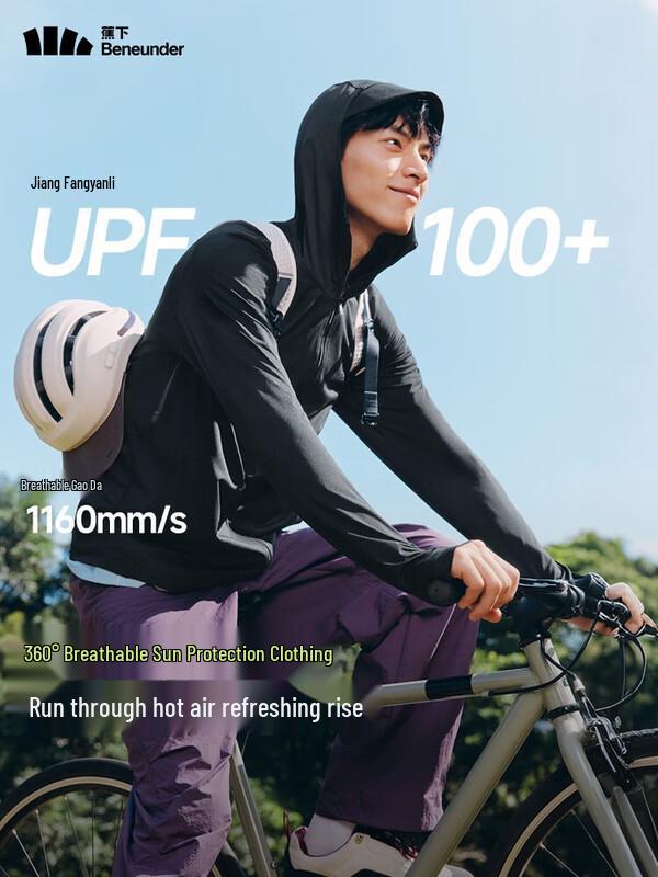 

Beneath the Banana Men s Hooded Sun Protection Jacket AS105