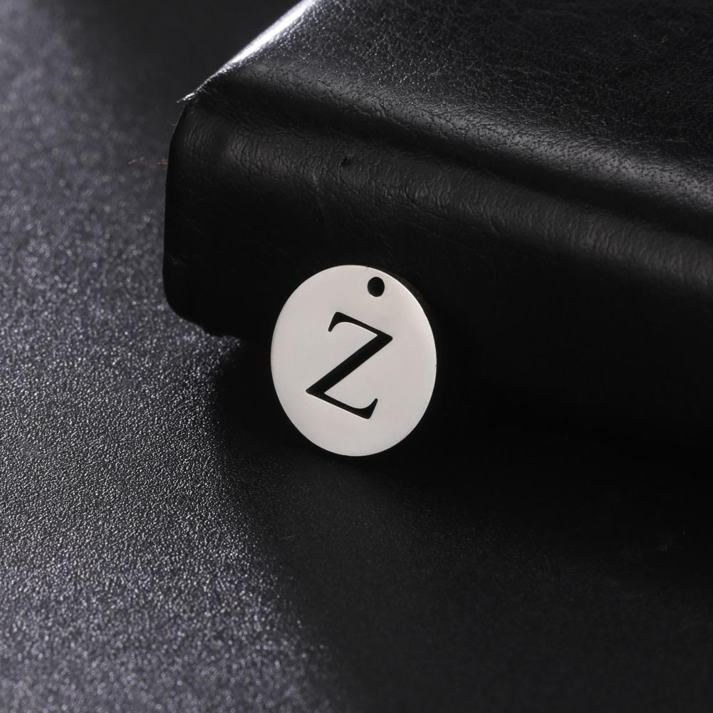 Teamer 10pcs A-Z 26 Letters Stainless Steel Charms for Jewelry Making Initial Alphabet Charms Pendant for Bracelet Necklace DIY