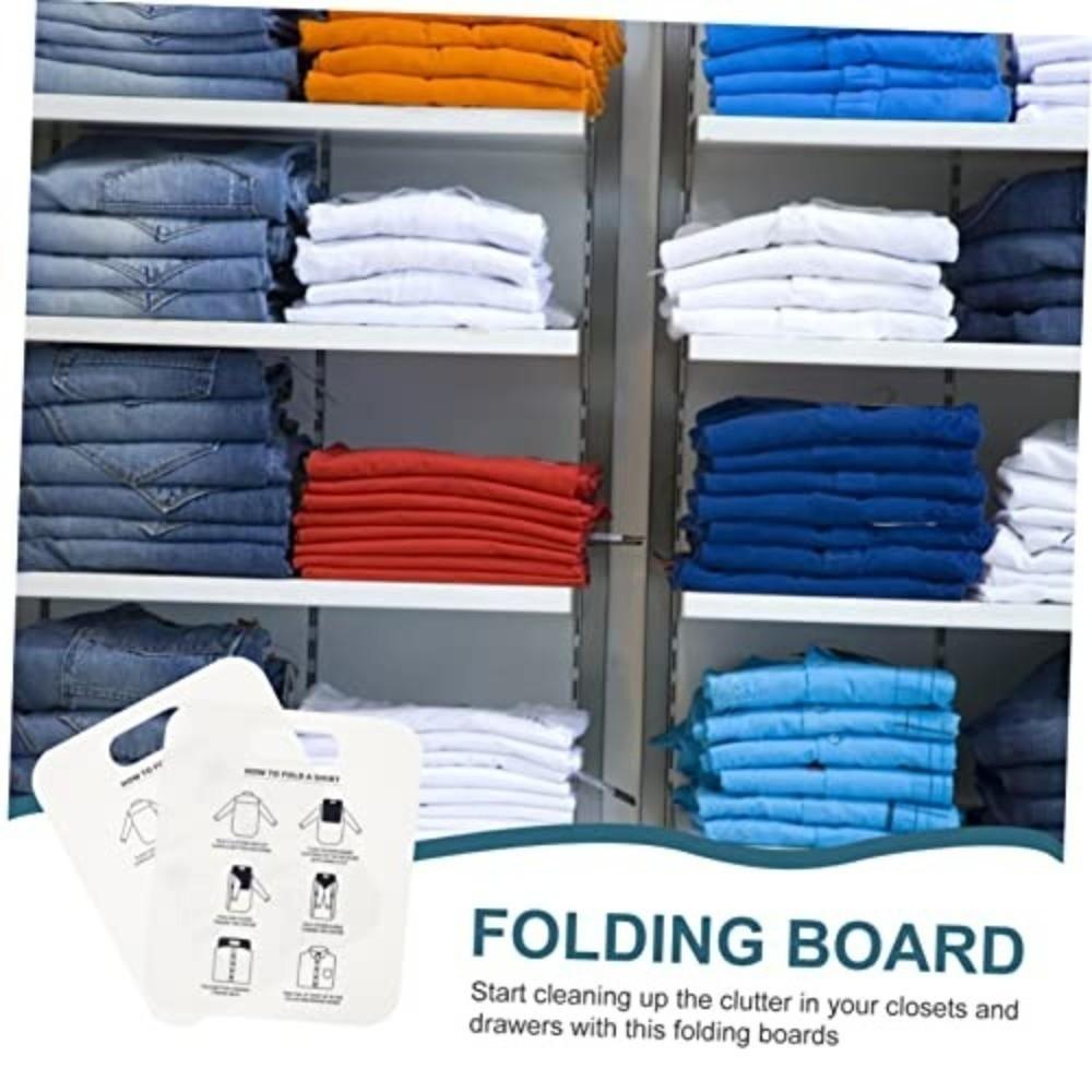Wit Snelvouwbaar Kledingbord PP Karton Plastic T-shirt Vouwbord Duurzaam Ruimtebesparend Shirt Vouwbord Thuisgebruik