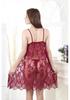 Women's Plus Size Sexy Lace Mesh Nightgown Lingerie