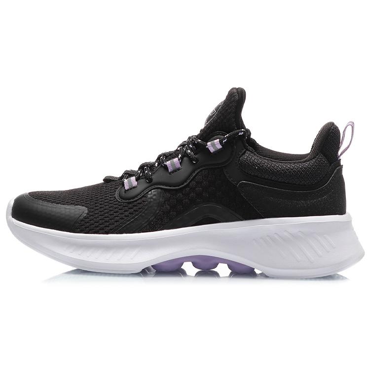 

Li Ning Comfortable Rebound Lightweight Breathable Low top Running Shoes Women s Black AREQ022-4 35.5