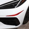 Red Carbon Front Bumper Lip Corner Cover Trim Sticker For Corvette C8 -25