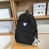 School bags, female college students, simple solid colors, love, junior high student, niche and versatile girls, high school student backpacks, trends