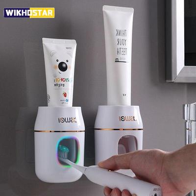 Creative  Automatic Toothpaste Dispenser Wall Mounted Toothpaste Squeezer Storage Rack Waterproof Lazy Bathroom Accessoriest Set