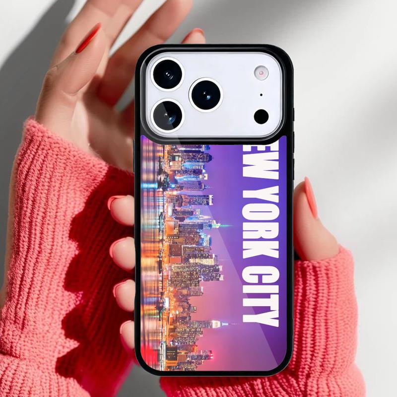 Dark Night New York City Phone Case for iPhone 17 16 15 14 13 Pro Max Back Cover for 12 11 Pro Coque