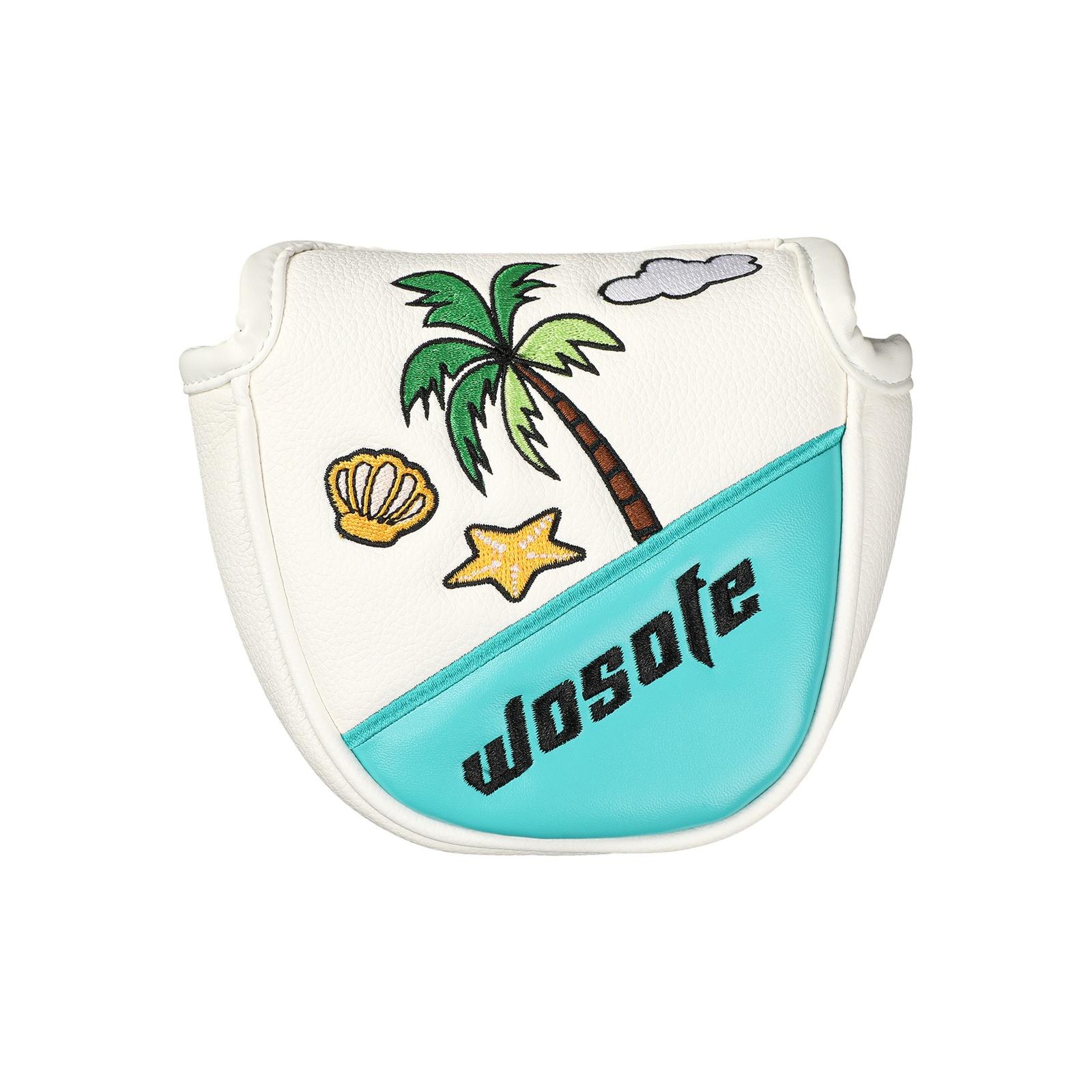 

Golf Head Cover Sleeve Gift Wear Resistant Portable PU Stylish Scratch Protector Golf Club Headcover One Size