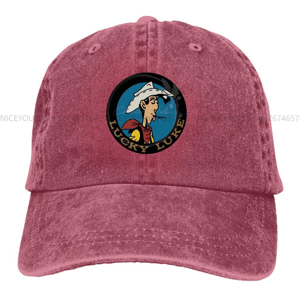 Cowboy In Circle Layered Baseball Cap Men Hats Women Visor Protection Snapback Lucky Luke Cartoon Comic Caps