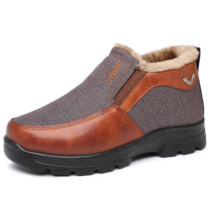 Winter Shoes Men's Cotton Shoes Padded Men's Shoes Warm Thickened Shoes Plus Size Men's Shoes