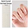 20Stück Transparente Semi-Cured Gel-Nagelstreifen Klare Verlängerungs-Nagelgel-Lack Aufkleber Wasserdicht Langlebig Gel-Nagel-Sticker