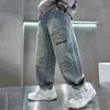 Herbst Jungen Jeans Kinder Lockere Denimhosen Teenager Mode Frühling Baggy Hosen Kinder Schicke Kleidung