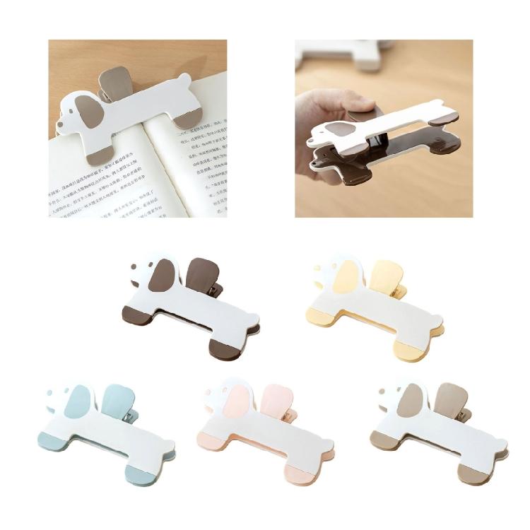 Multifunctional Dog Shape Book Clip Plastic Construction Easy Page Turning Suitable for Multiple Publications Easily