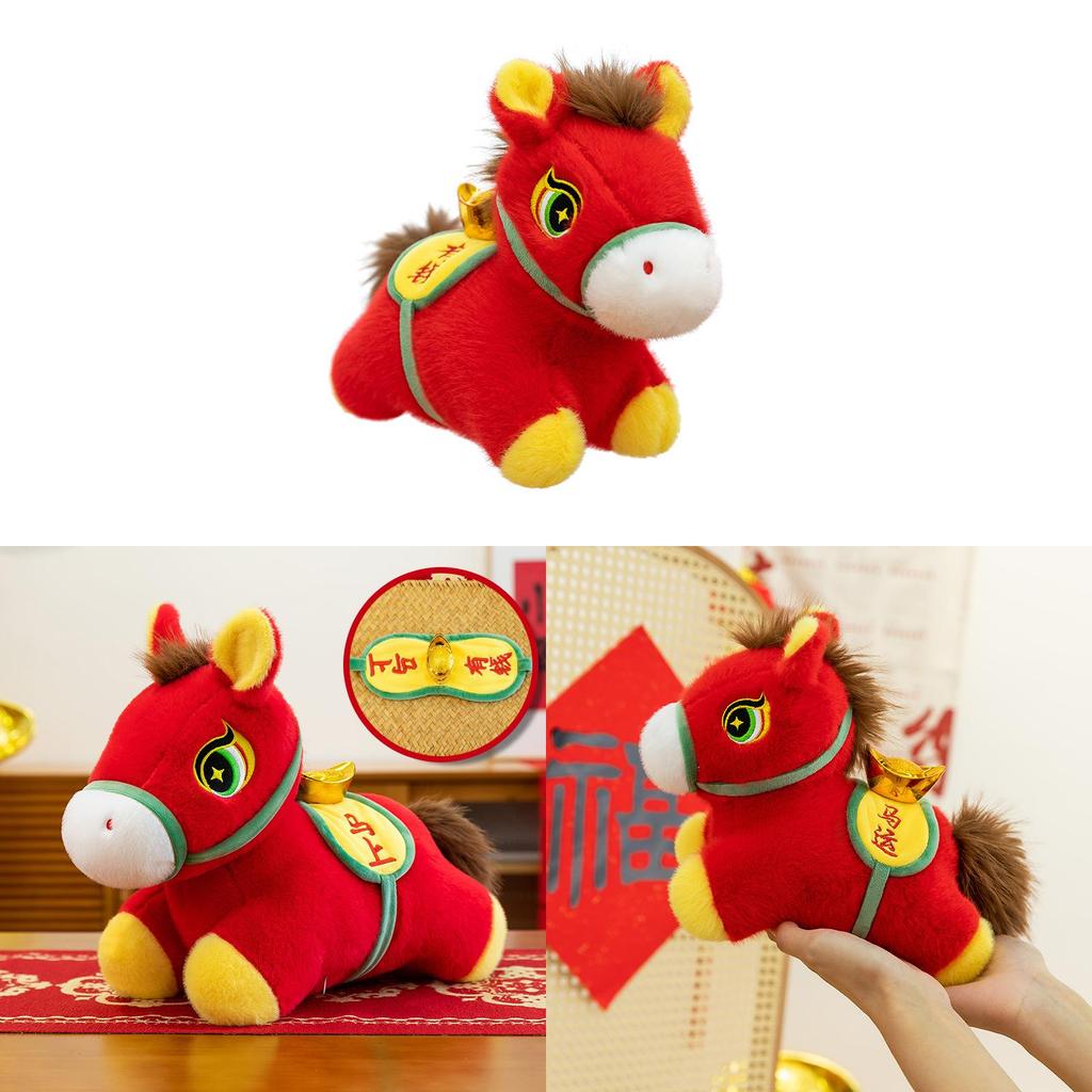 Chinese Zodiac Horse Plush Toy With Pp Cotton Filling For Gift And Collection