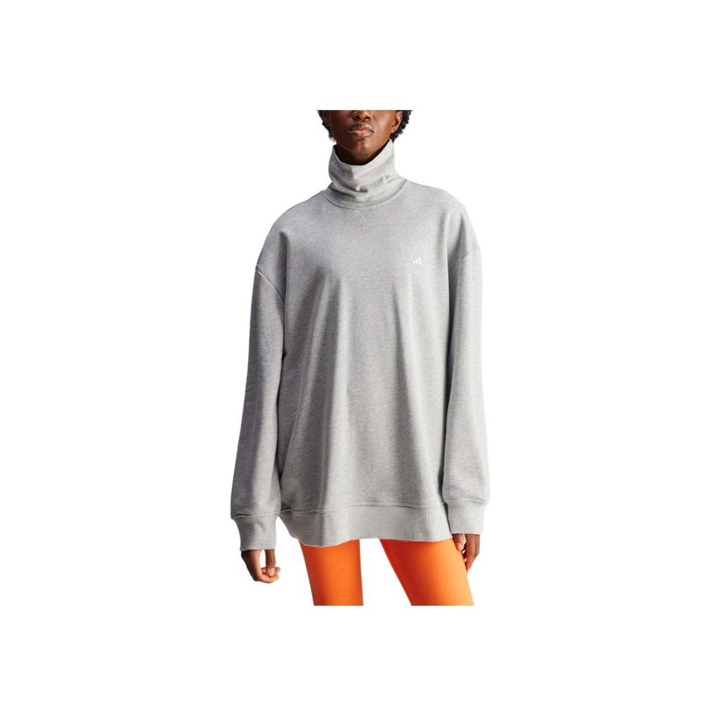 Adidas Stella McCartney Sweatshirt mit hohem Kragen Damen Oberteile Mittelheidegrau IW6336