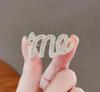 Letter Brooch Corsage Golden Style Suit Cardigan Suit Pin Anti-glare Button Overcoat with Accessories