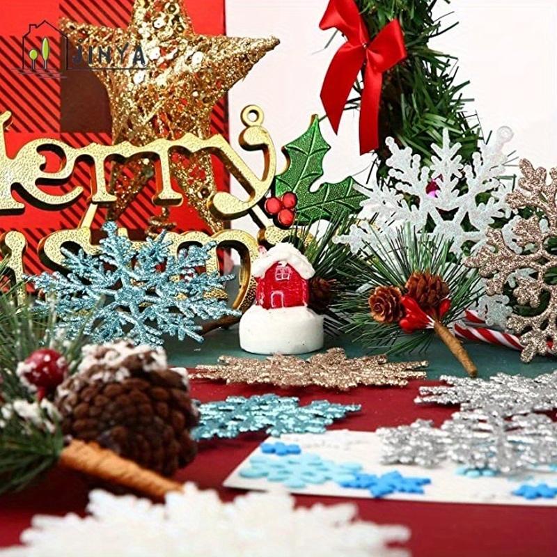 12Pcs 10cm Snowflake for Christmas Tree Decor Party Holiday Christmas Ornaments Home Decor