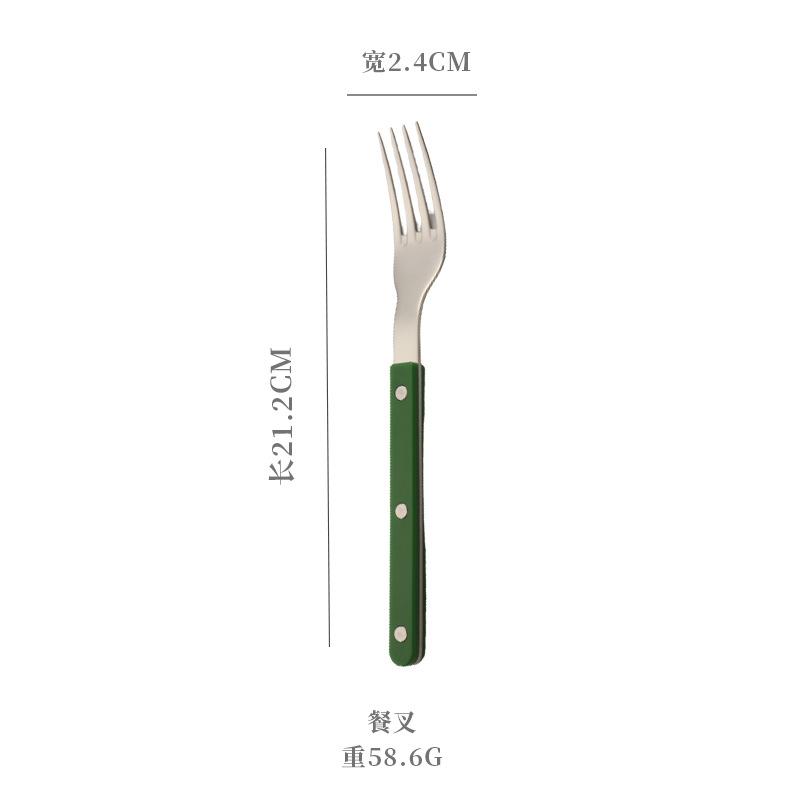 304 Edelstahl Western Restaurant Geschirrset Haushalt Klemgriff Messer Gabel Löffelgriff Marmor Buttermesser Dessertlöffel