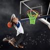 1 Pcs Nightlight Basketball Net Nylon Glowing Basketball Hoop Rim Net 12 Loops Standard Size Glowing Basketball Net Sun Powered