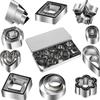 30 PCS Cookie Baking Tool Set Biscuit Moulds Cookie Cutter 10 Different Shapes with Storage Box Stainless Steel Material