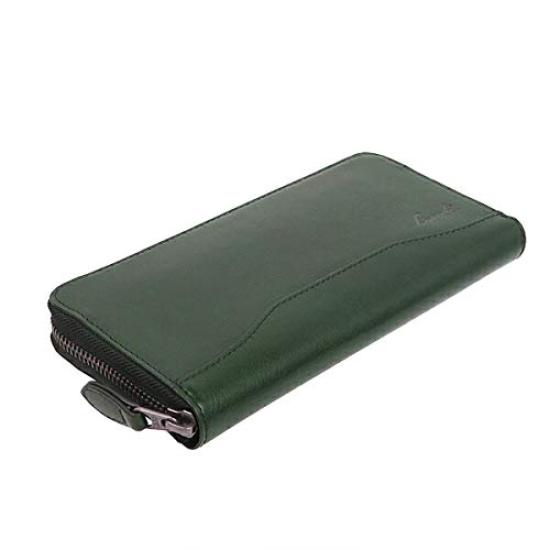 Lugard G3 Zippered Round Long Wallet 5210 Three-Sided (Green)