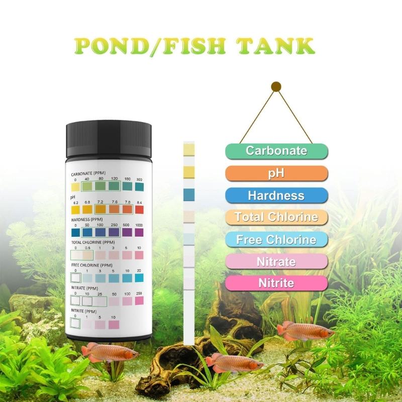 Test Freshwater Saltwater 50pcs Strips For Aquarium Swimmingpool Fast And Accurate Testing Paper Kits For Ph Chlorine