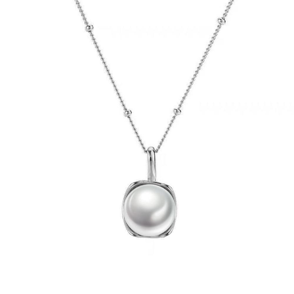 925 Sterling Silver Versatile Pearl Pendant Necklace Premium Birthday Anniversary Party Gift