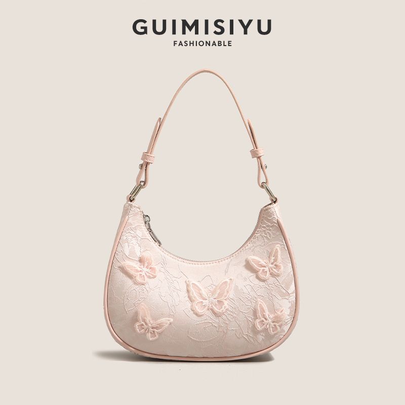 

Naran Women s Bag Niche Original Crescent Bag Women 2025 New Commuter Shoulder Bag Fashion Crescent Underarm Bag Light pink