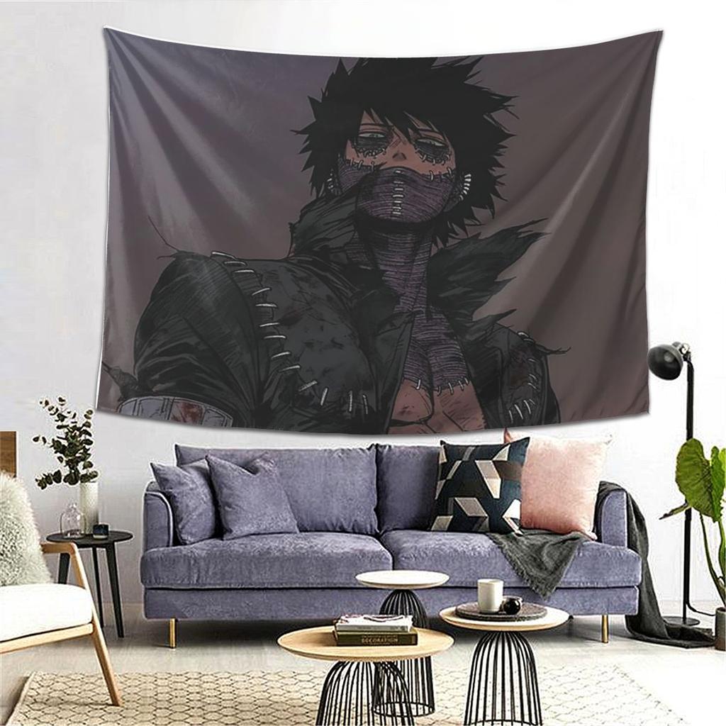 My Hero Academia Dabi Anime Manga MHA Blueflame Tapestry Wall Hanging Aesthetic Home Decoration Tapestries  Living Room Bedroom