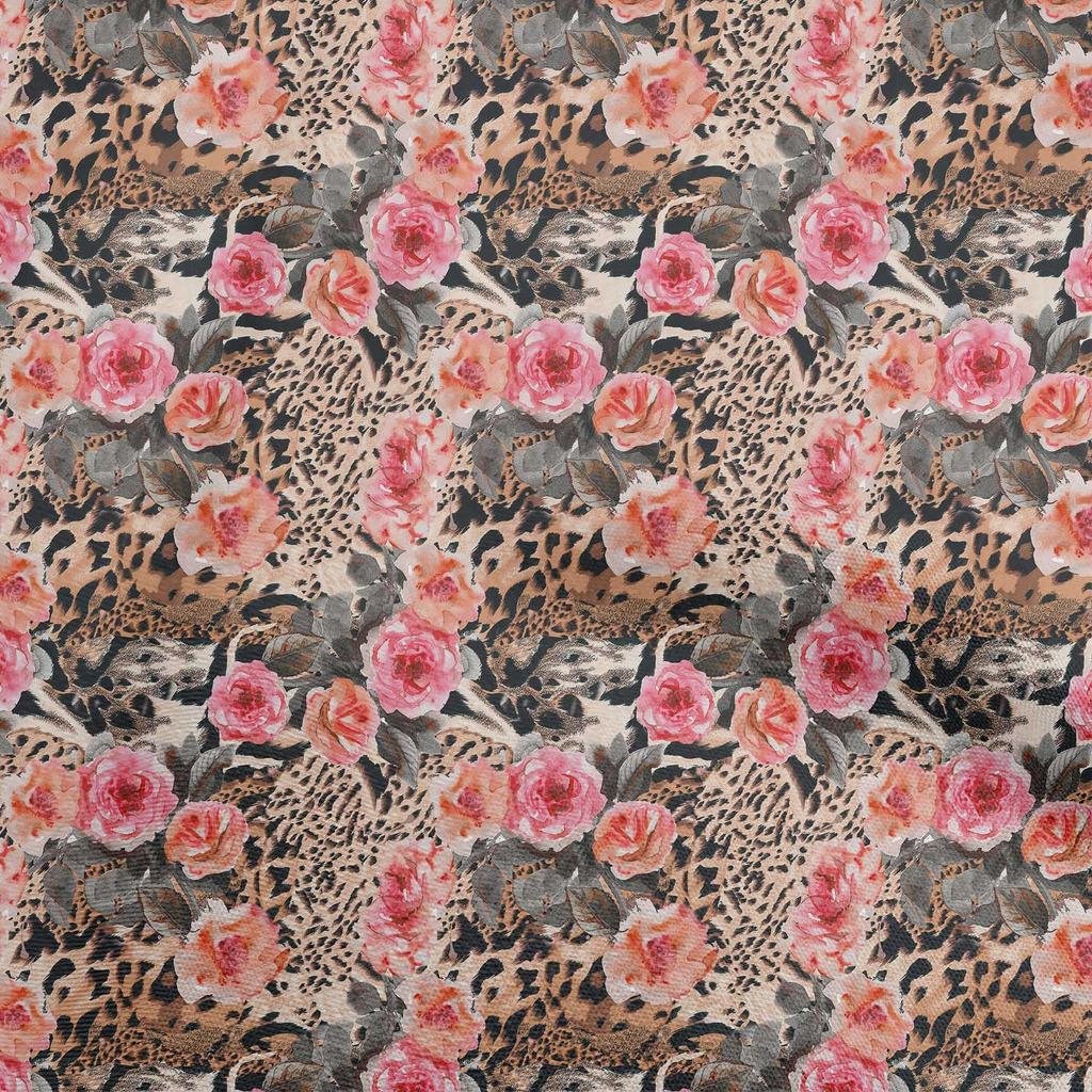 oneOone Baumwolle Flex Grün Stoff Tierhaut mit Blumen Diy Kleidung Quilting Stoff Druck Stoff Meterware 40 Zoll