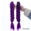Purple Braided Hair Ponytail Extensions Wig Claw Clip Hair Ponytail Crab Hair Clips for Kids Party Cosplay Use Purple Wig