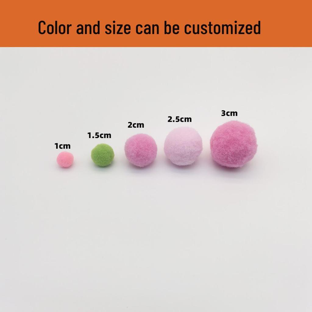 Kolorowe Wysokoelastyczne Poliestrowe Pompomy Akcesoria do Dekoracji Ubrań i Torebek DIY