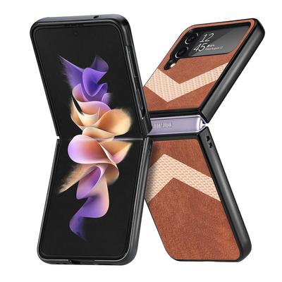 Folding Leather Phone Accessories Case For Samsung Galaxy Z Flip4 5g Flip 4 Zflip4 Dustproof Protective Cover For Samsung Flip4