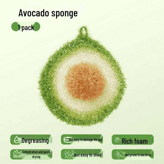 

Корейская нелипкая салфетка для посуды с авокадо - Впитывающая, безворсовая губка для протирки