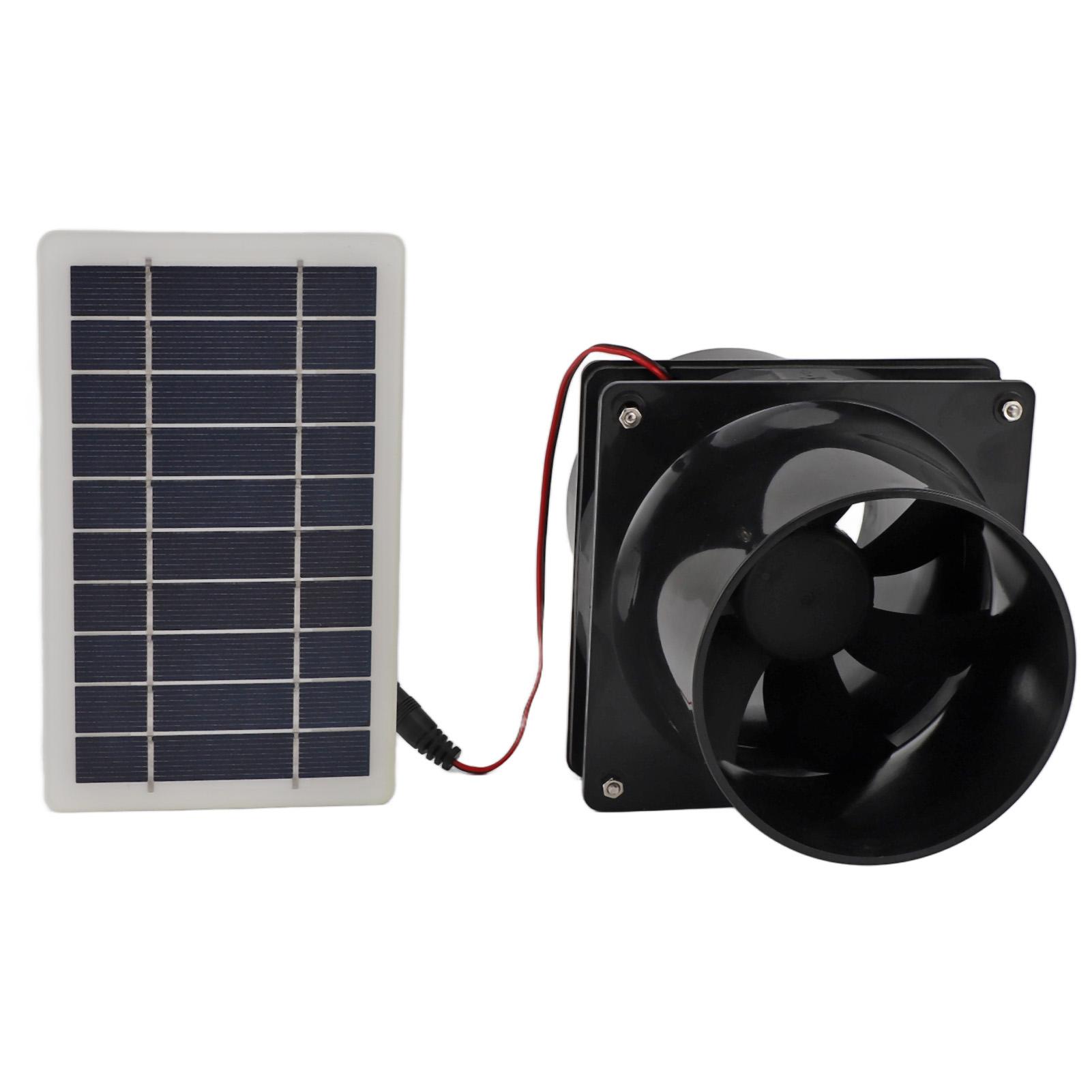 Solar Fan Ventilator Round Pipe ABS Energy Saving High Efficiency Solar Panel Powered Fan for Greenhouse A