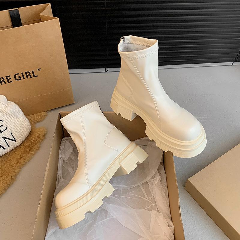 

Thick-soled Martin boots women s boots 2025 new spring and autumn retro ankle boots thin boots French Korean small short boots 35