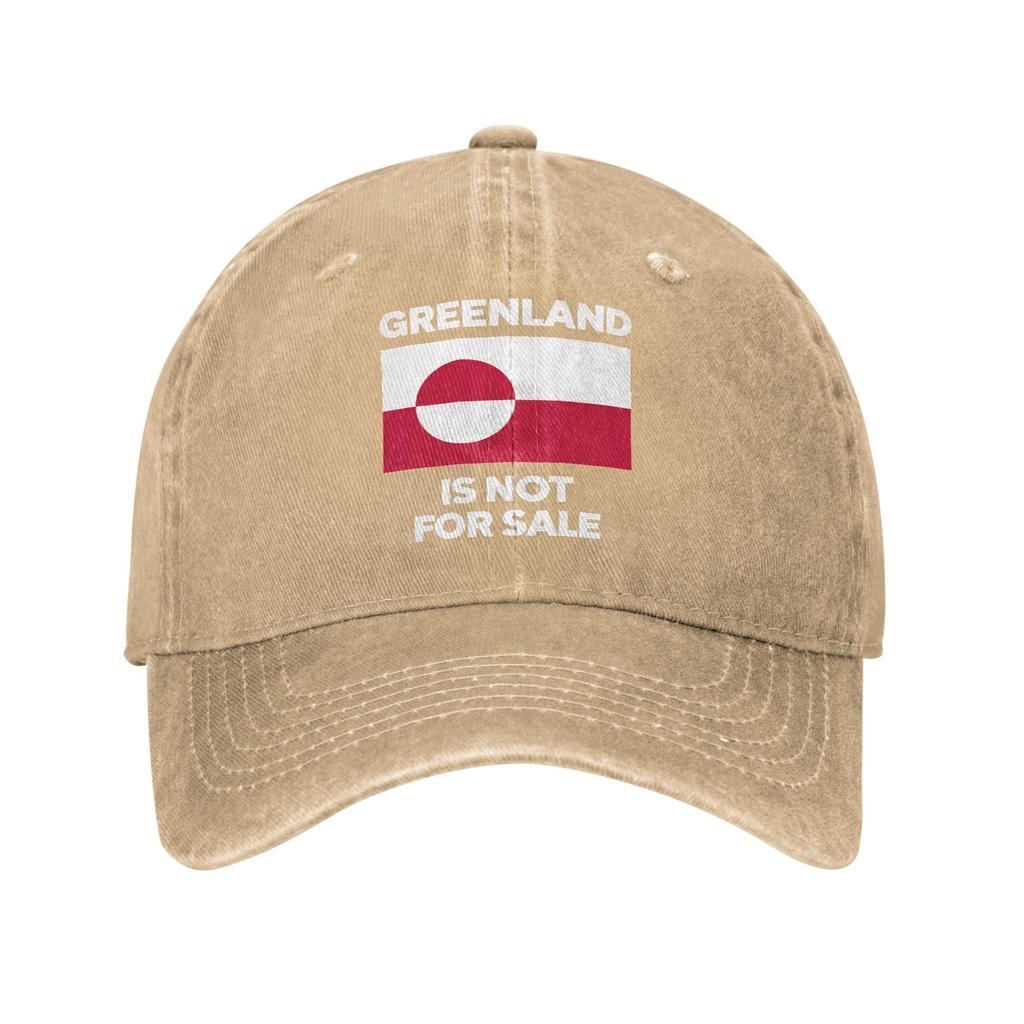 Summer Greenland is not for Sale Baseball Cap Sun Washed Trucker Hat Unisex Unisex Street Style Hiking Fishing Snapback Cap