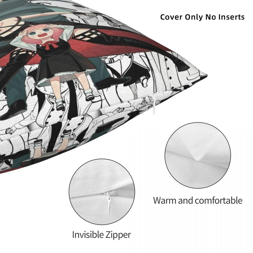 Home Decoration Spy X Family Japan Anime Pillowcase Accessories Pillow Cover Zipper Multiple Sizes
