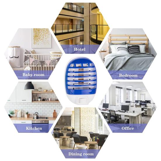 Mosquito Zapper with High Light Transmittance UV Light Large Coverage Plug-Play Safe to