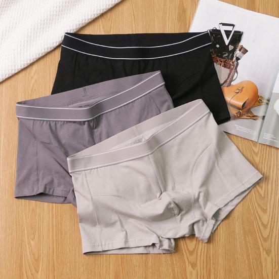 Pánské boxerské spodní prádlo Elastické Středně vyvýšené U-konvexní Jednobarevné Kalhotky Prodyšné Hladké linie Šortky Kalhotky Denní nošení