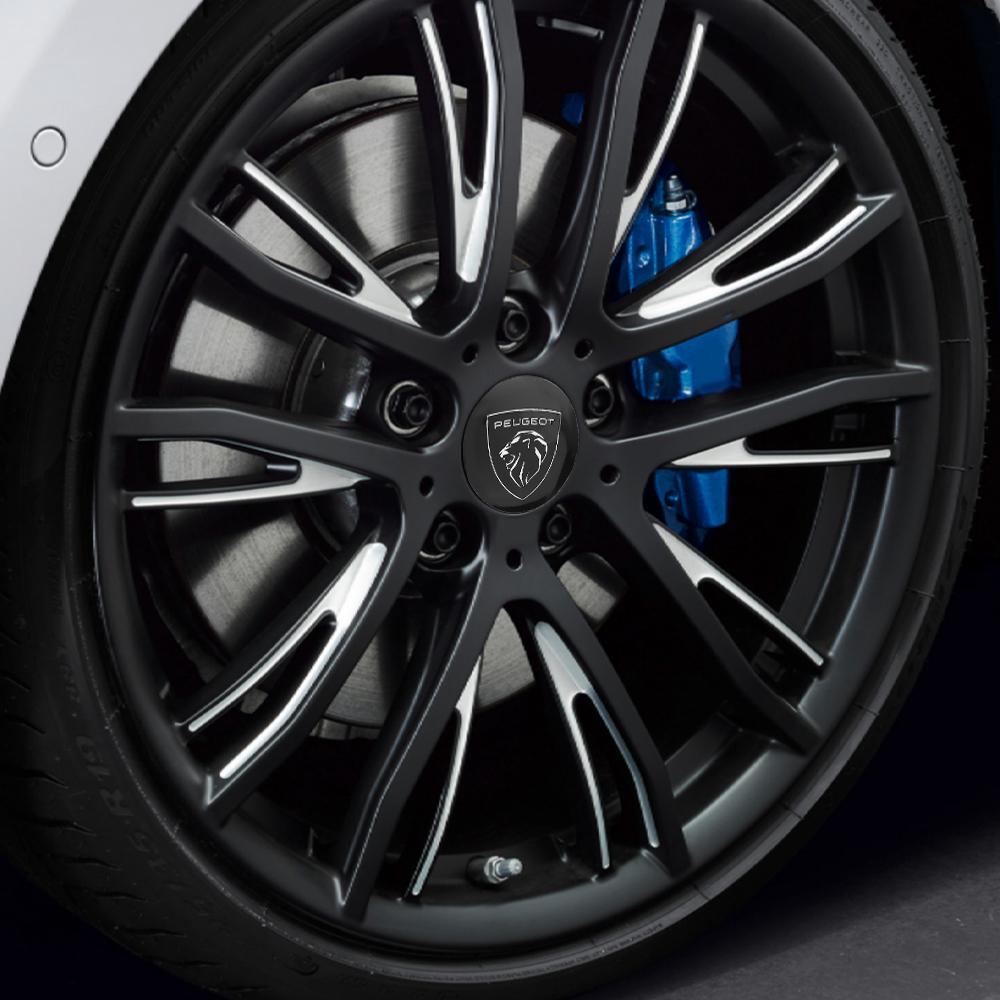 4 ks 56mm Samolepky na středové krytky kol auta Příslušenství Pro Peugeot 208 3008 308 207 107 508 607 106 406 407 E-308 GT 301